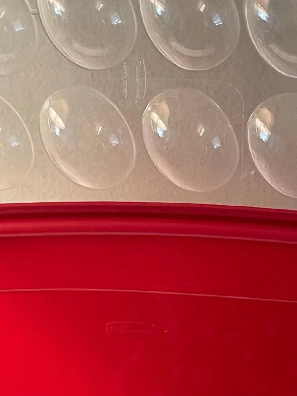 Rubbermaid Deviled Egg Carrier Container Easter Holidays Food Storage Red Clear
